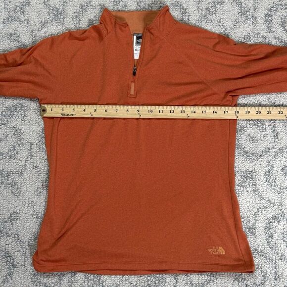 The North Face Women's Medium Pullover Orange Microfiber Quarter Zip‎ Vapor Wick - Picture 8 of 11